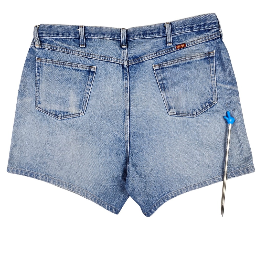Rustler Denim Jean Shorts Mens 42‎ Relaxed Fit 2 Pair Workwear Grunge Distressed - Picture 6 of 10